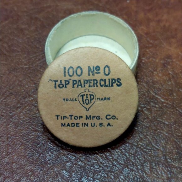 Vintage 1930s Tip Top Manufacturing Co. Paperclips Box Dye & Durham Stationeers - Picture 1 of 6